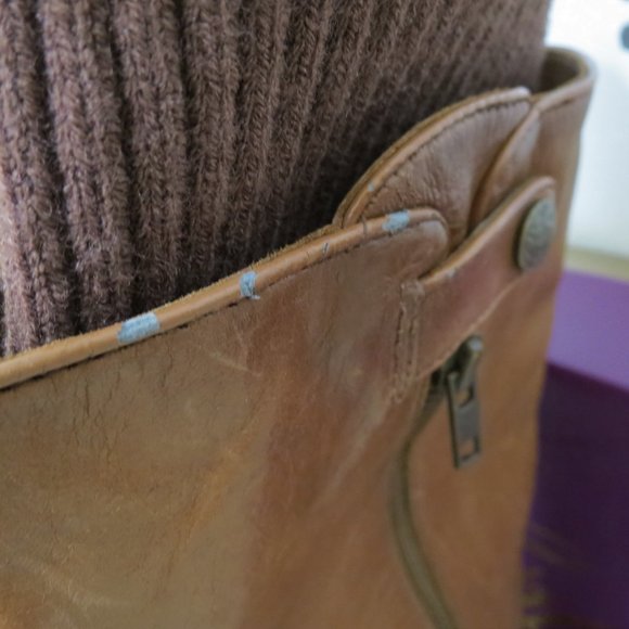 Fergie Tan High Heeled Knee High Boots 10 - Picture 3 of 5